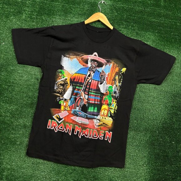 Iron Maiden Viva Mexico Cabrones Heavy Metal Band T-Shirt Size Large - Picture 3 of 5